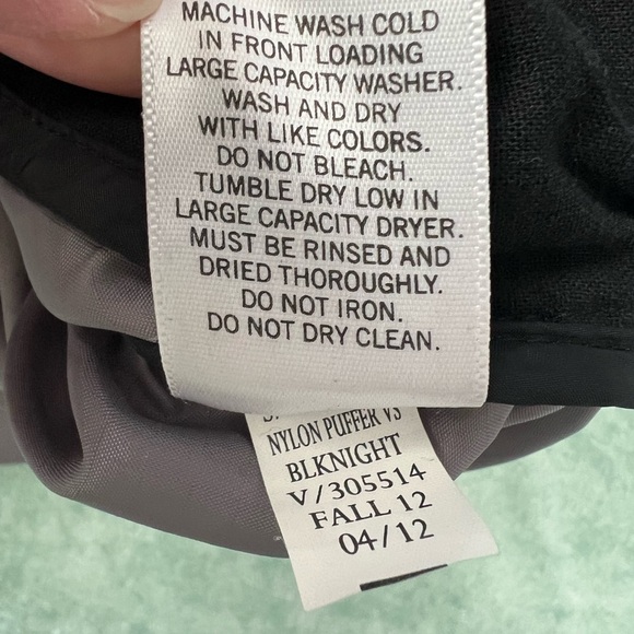 Banana Republic Black Quilted Puffer Vest with Gray Trim L - Picture 6 of 7